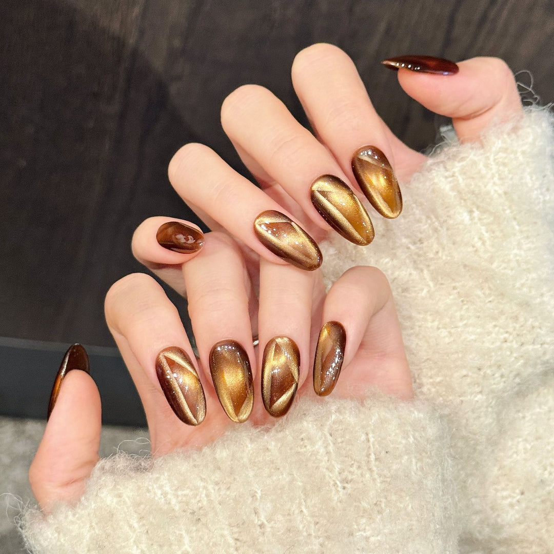 Künstlerisches Glamour Press-On Nagelset