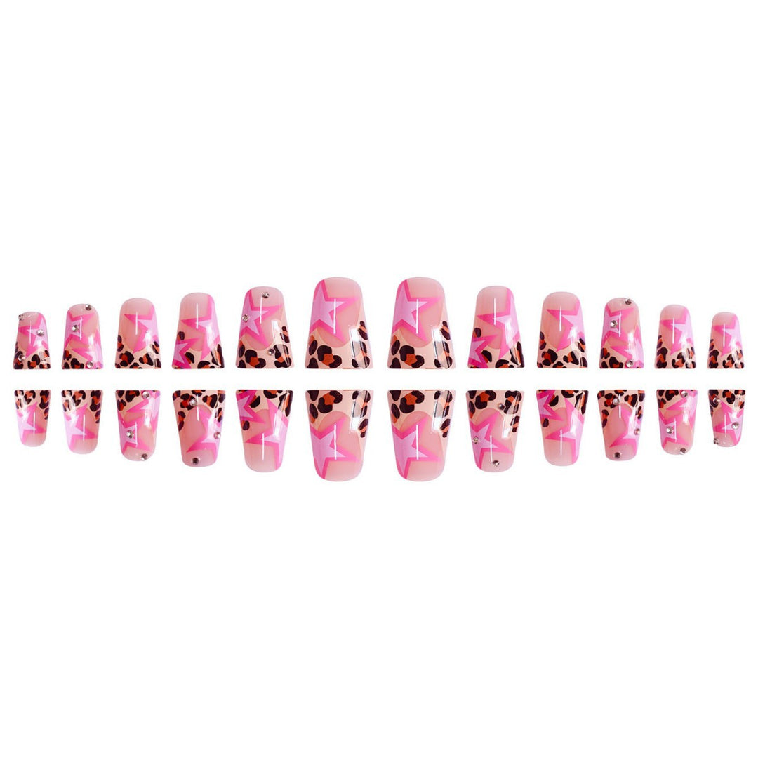 Künstlerisches mit Sternen verziertes Press-On Nail Set Karnz