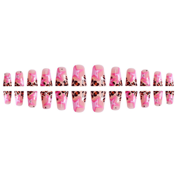 Künstlerisches mit Sternen verziertes Press-On Nail Set Karnz