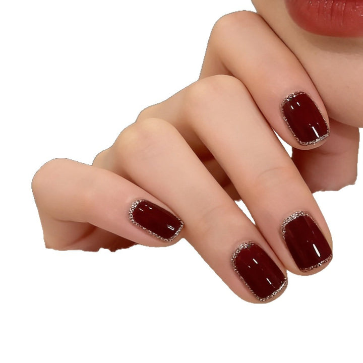 Deluxe Strass-Kante Press-On Nagelset Karnz