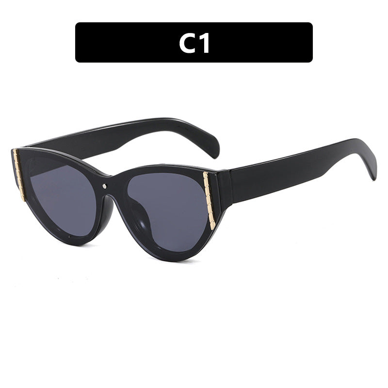 Damen trendige Sonnenbrille mit elegantem Katzenaugen-Design und hochwertigem Rahmen Karnz