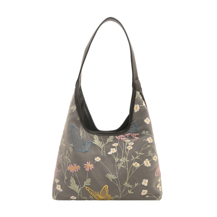 Künstlerisch bestickte Hobo-Tasche