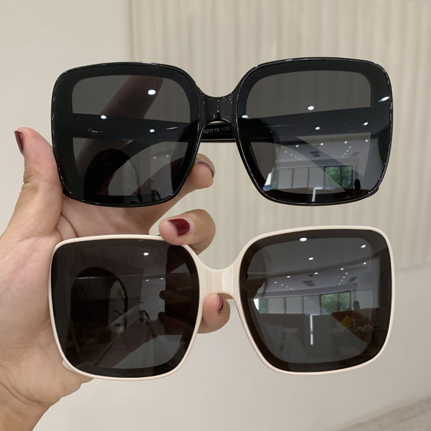Damen moderne quadratische Sonnenbrille Karnz