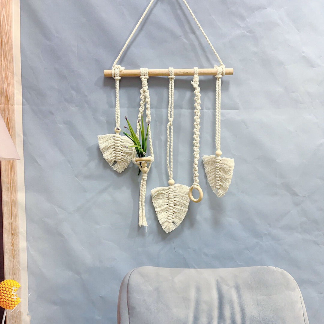 Dekorative Makramee Blatt Wandbehang Karnz