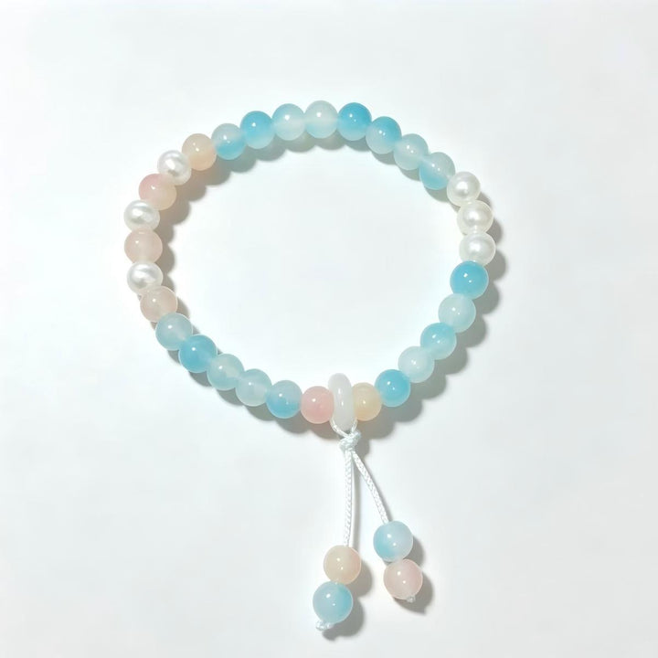 Elegante Edelstein-Perlenarmband Karnz