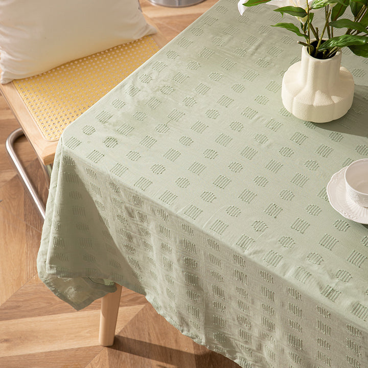 Rechteckige Tischdecke mit jacquardähnlicher Struktur, wasserabweisender Oberfläche und pflegeleichtem Gewebe Karnz