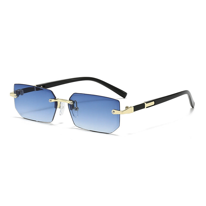 Damen elegante und modische Sonnenbrille mit transparentem Rahmen Karnz