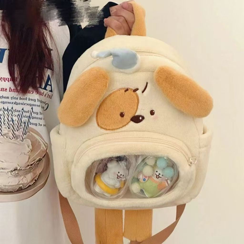 Plüsch-Rucksack mit Niedlichem Hundedesign Karnz