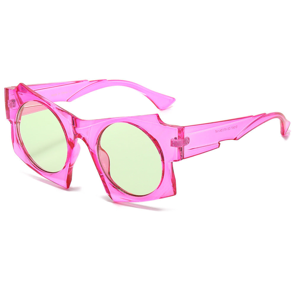 Zeitgenössische Runde Rahmen Sonnenbrille Karnz