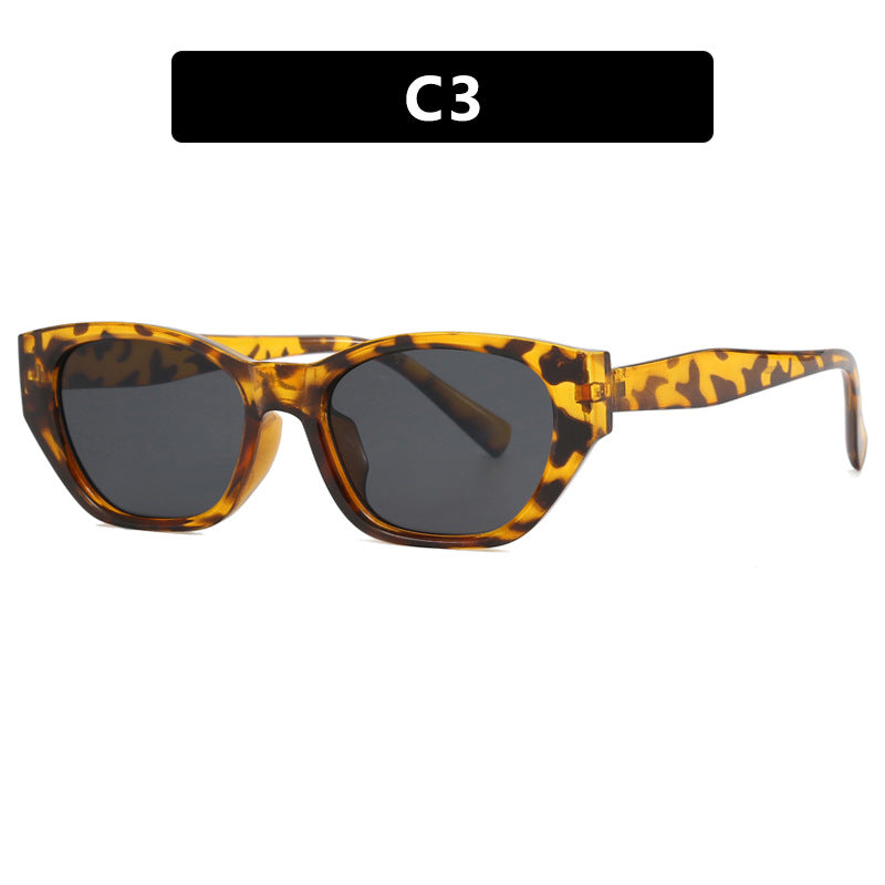 Damen futuristische Cat-Eye Sonnenbrille mit transparentem Rahmen und komfortablem UV-Schutz Karnz