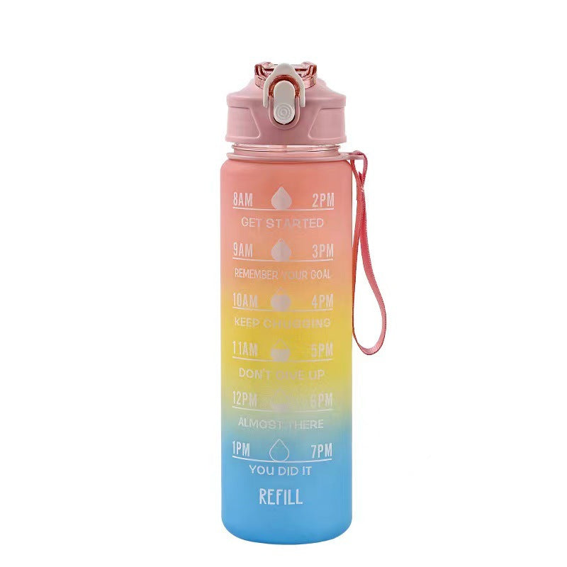 Damen Motivierende Wasserflasche mit Zeitmarkierungen Karnz