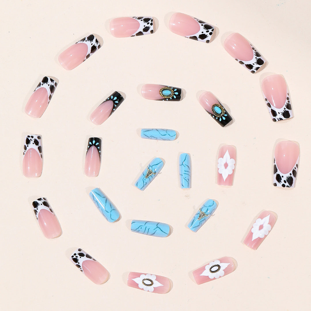 Bohemian Floral Nagelkunst Erweiterungen Karnz
