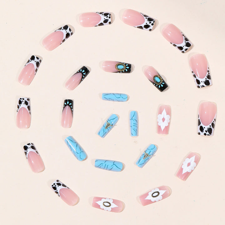 Bohemian Floral Nagelkunst Erweiterungen Karnz