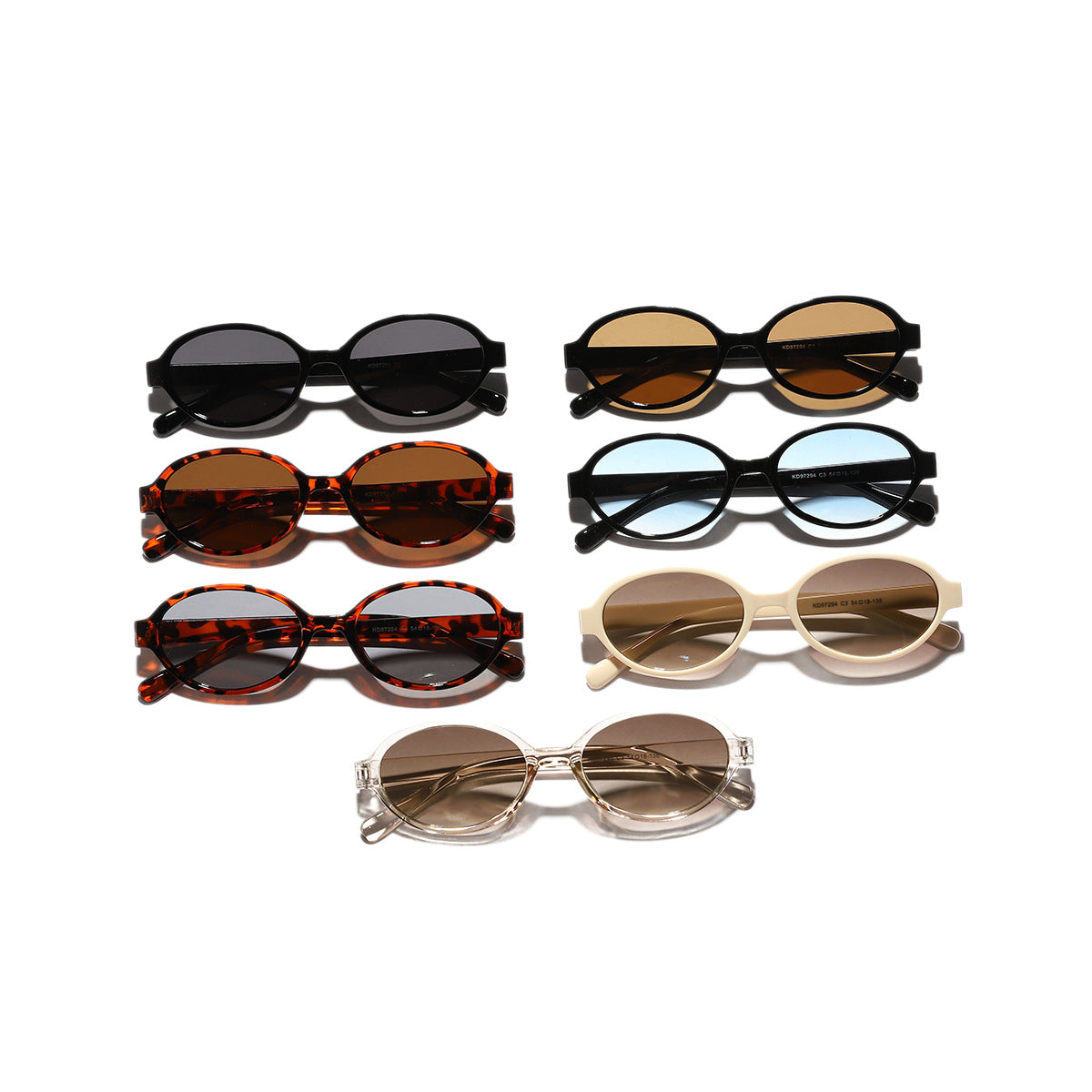 Damen modische ovalen Sonnenbrille mit tierischem Muster Karnz