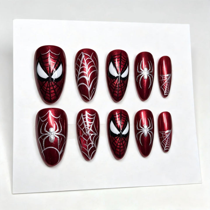 Themen Press-On Nagelset mit Spider-Man-Design Karnz