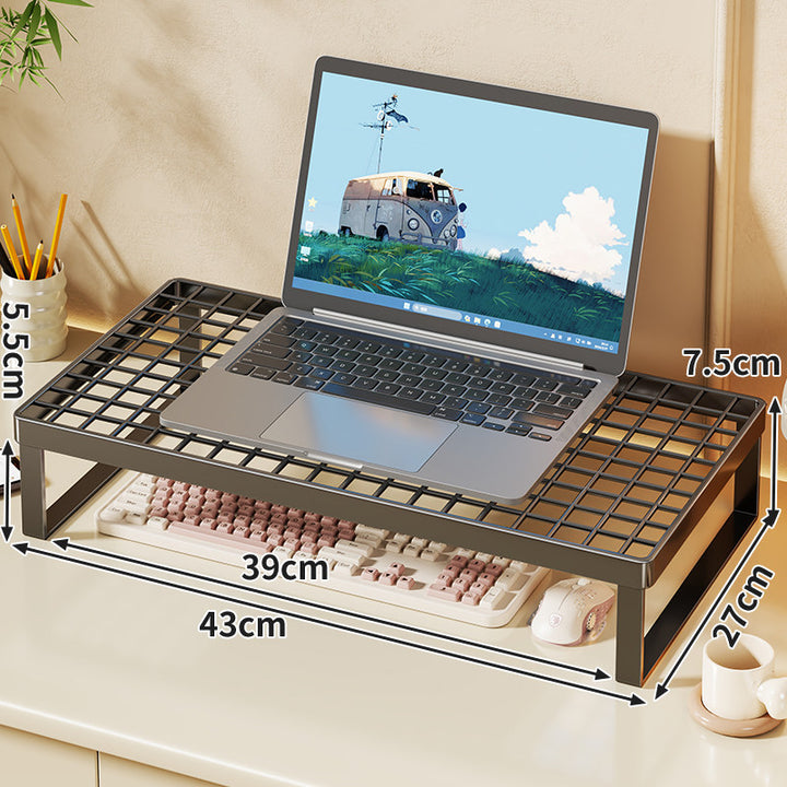 Erhöhter Mesh Laptop-Ständer mit Stauraum unter der Tastatur