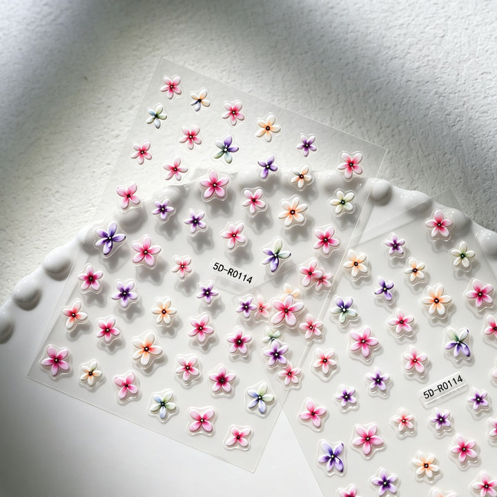Dekorative 3D Blüten- und Schmetterling-Nagelkunst Charms