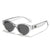 Damen modische Sonnenbrille mit transparentem Rahmen und ergonomischem Design Karnz