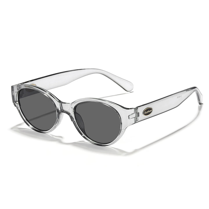 Damen modische Sonnenbrille mit transparentem Rahmen und ergonomischem Design Karnz