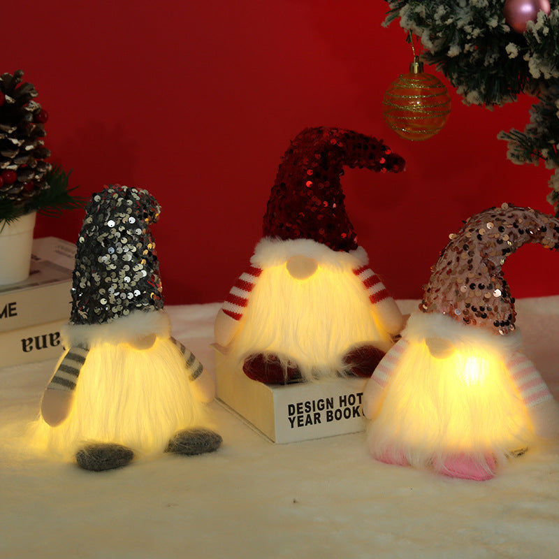 Dekorativer Weihnachtsgnom mit Beleuchtung Karnz