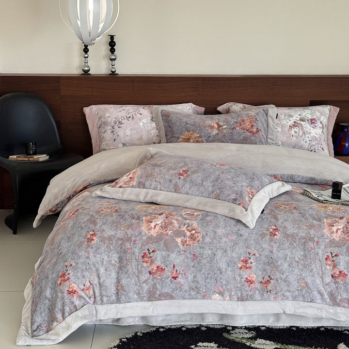 Bettbezug-Set mit feinem Paisley-Muster, Wendefunktion und weich angerautem Innenbezug