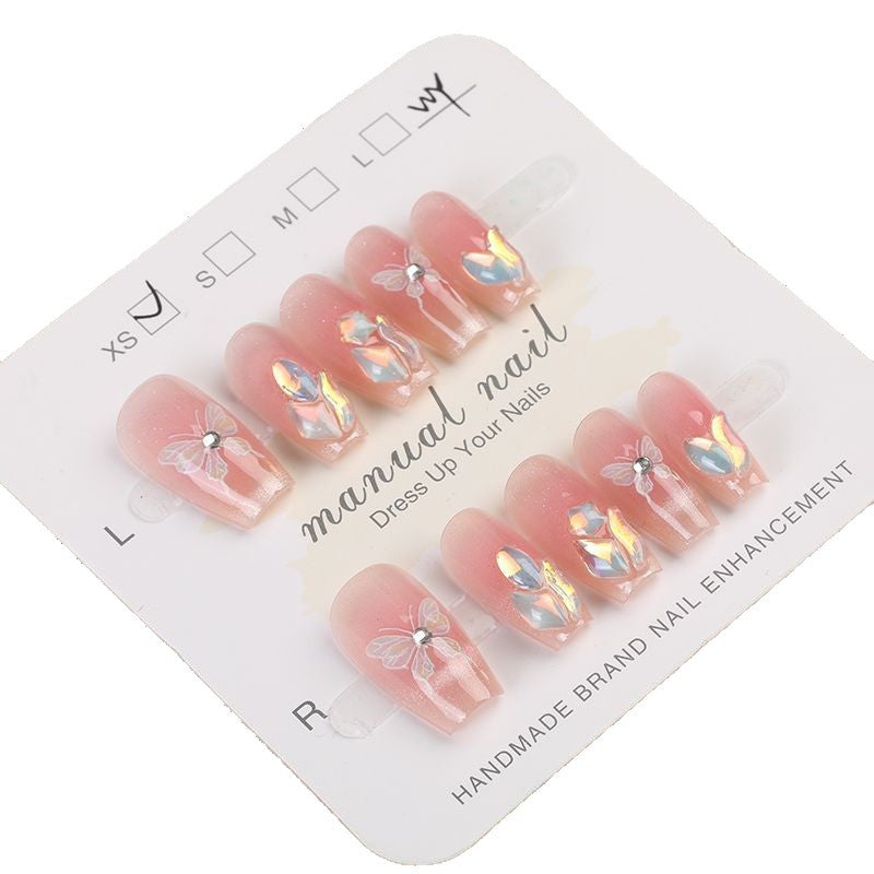 Elegante dekorative Press-On Nail Set Karnz