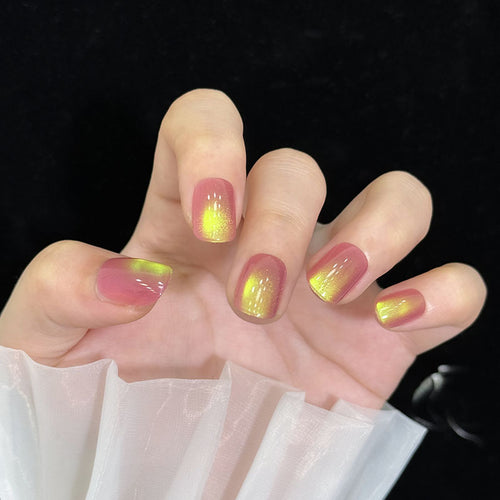 Glatte dekorative Press-On Nagel Set