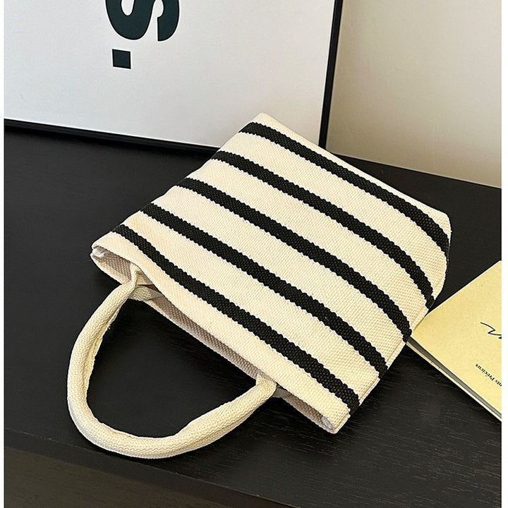 WoGestreifte Canvas Tote Bag Karnz