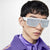 Damen Sonnenbrille im futuristischen Oversized-Design mit funkelndem Dekor Karnz