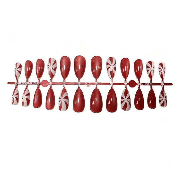 Glitzernde Stiletto Press-On Nagelset Karnz