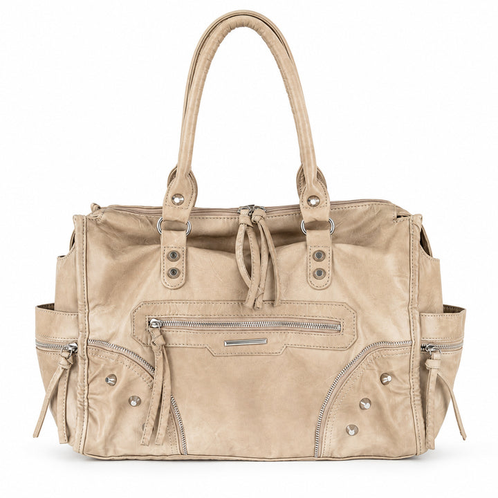 Multi-Pocket Vintage Leder Tasche
