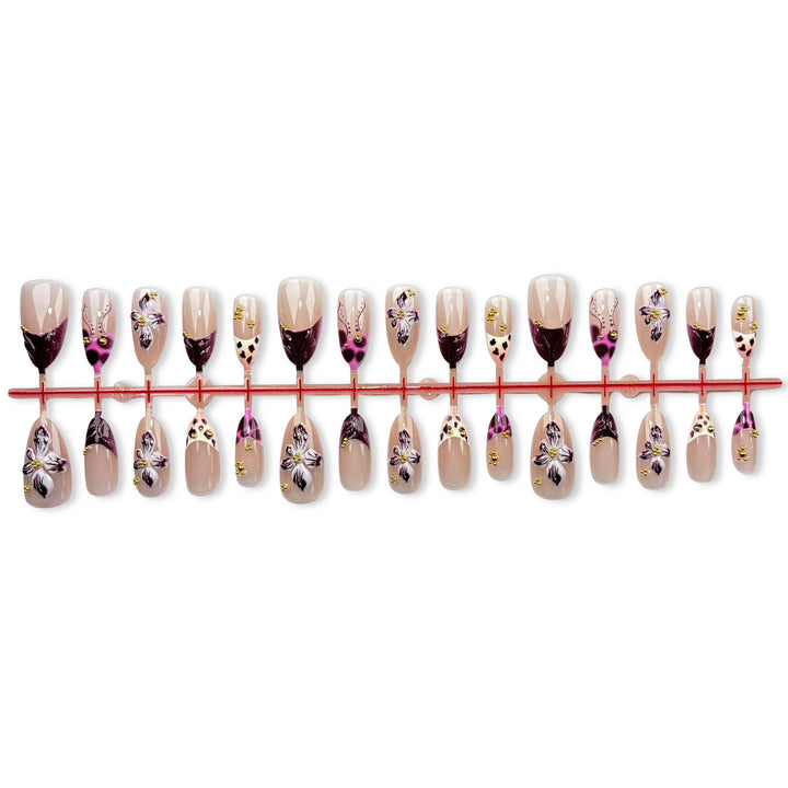 Elegante Blumen Press-On Nagel Kollektion