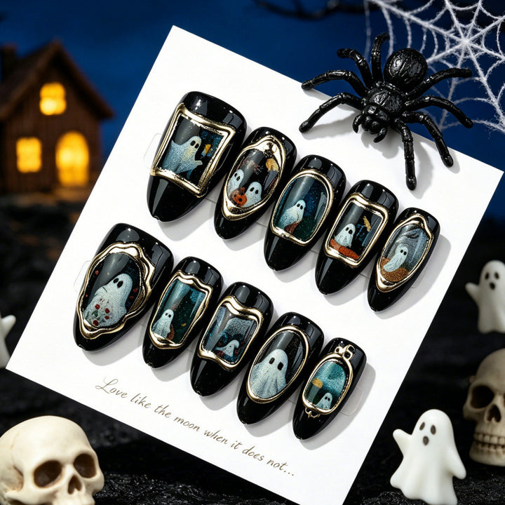 Geister-Themen Press-On Nagelkunst Set