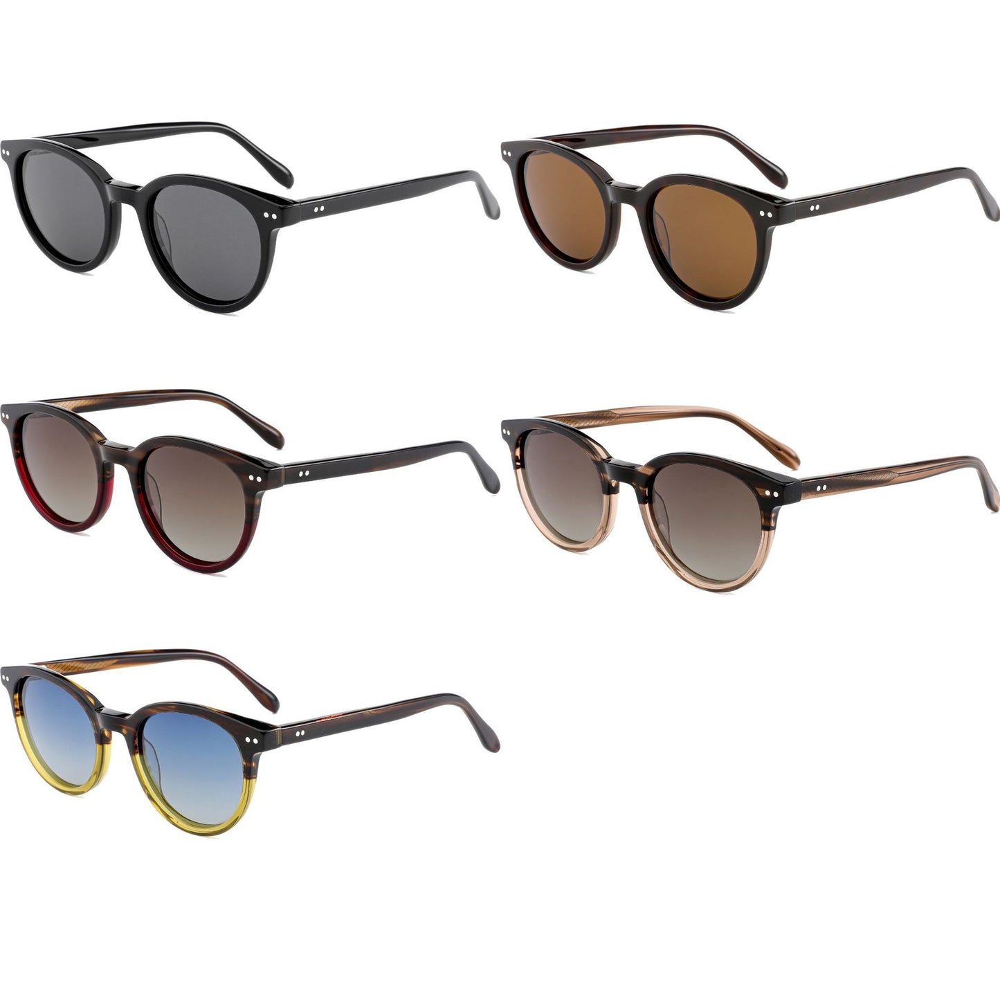 Damen stilvolle Rundschnitt-Sonnenbrille Karnz