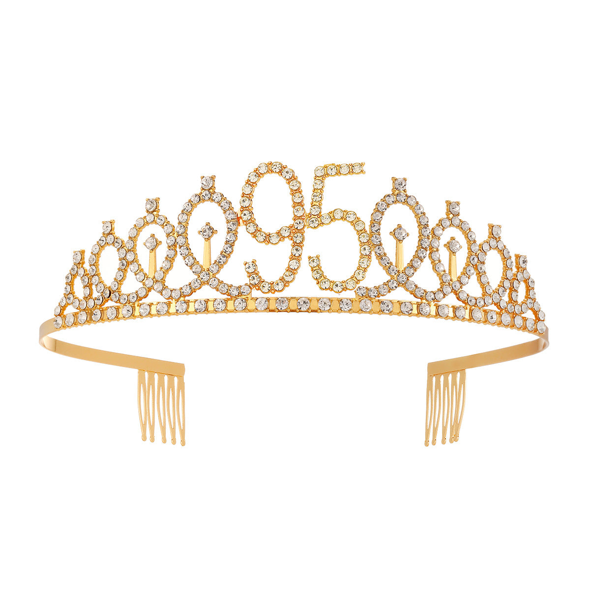 Damen Kristallverzierte Tiara mit elegantem Design Karnz