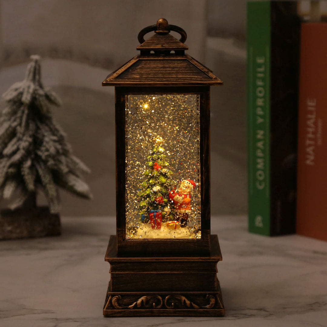 Vintage Weihnachtslaterne mit Schneemann und LED-Beleuchtung Karnz