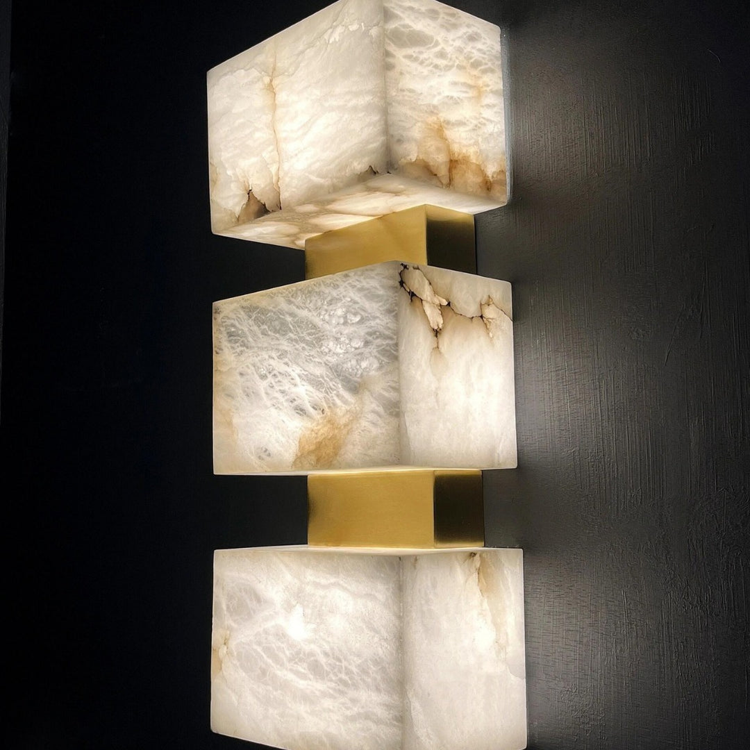 Künstlerische Alabaster Wandleuchte