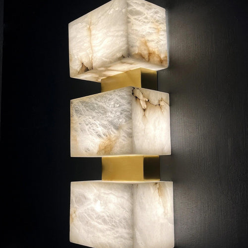 Künstlerische Alabaster Wandleuchte