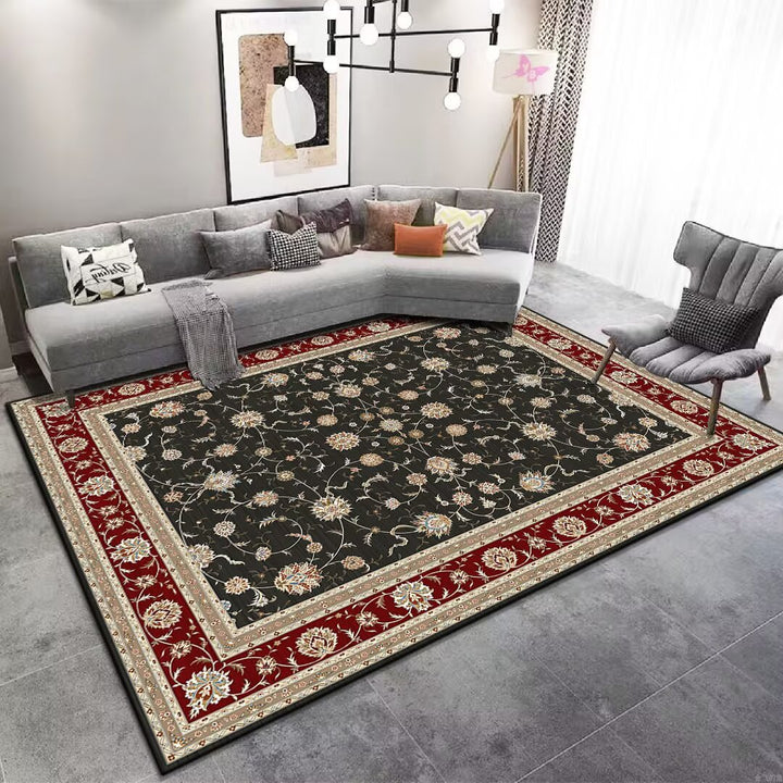 Vintage Floral Patterned Area Rug Karnz