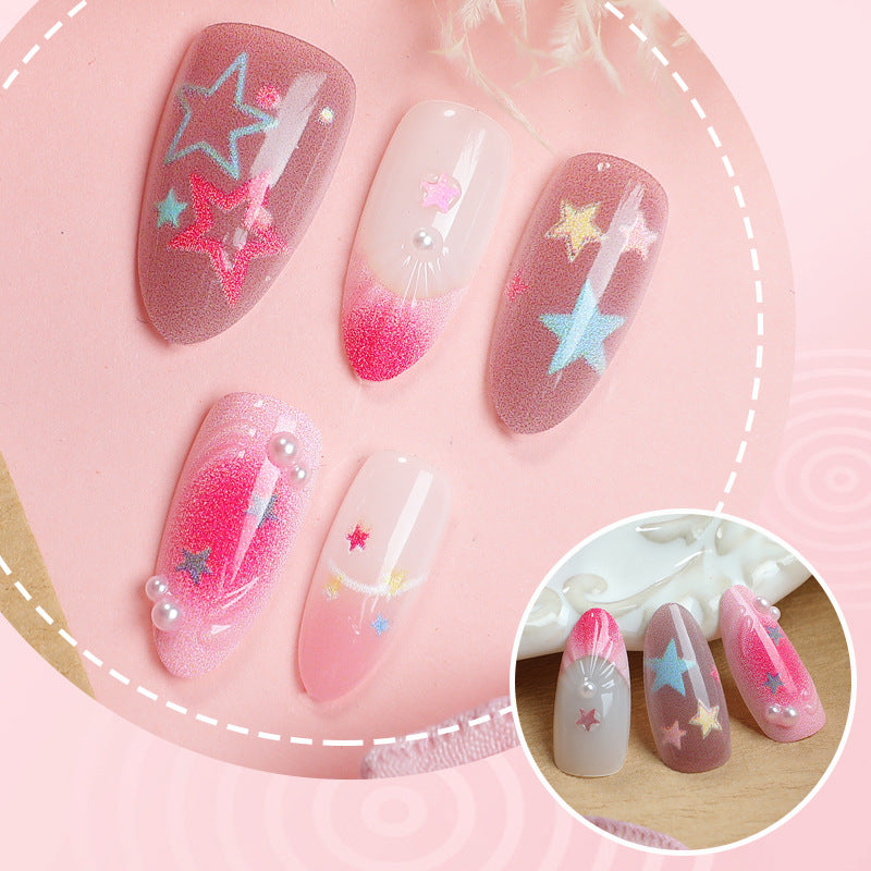 Sternenförmige schicke Press-On Nail Art