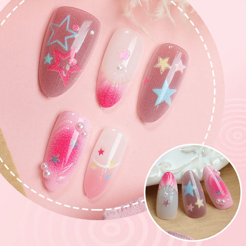 Sternenförmige schicke Press-On Nail Art