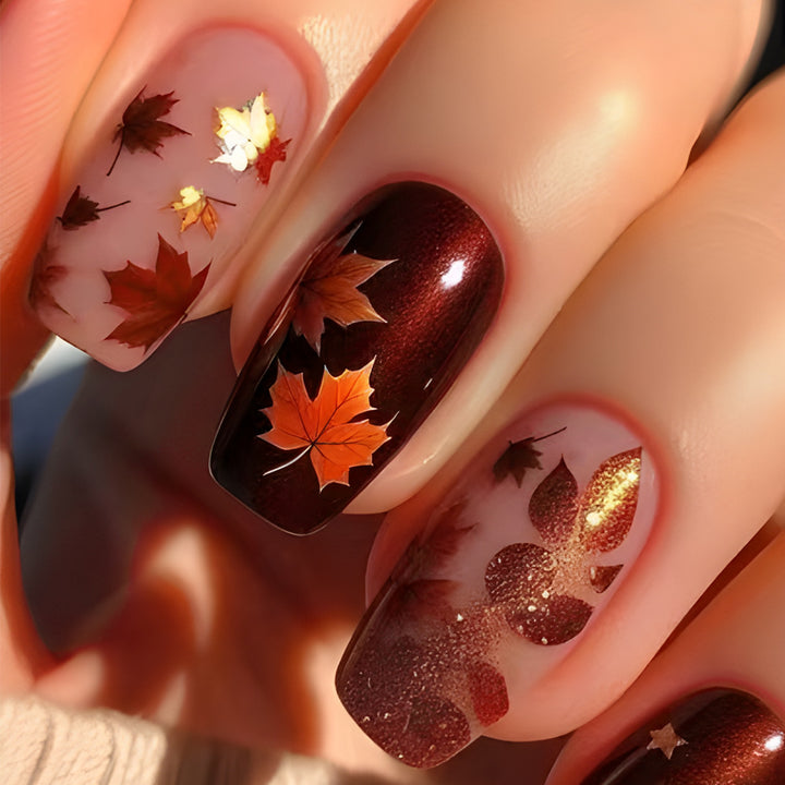 Herbst-Themen Press-On Nägel Karnz