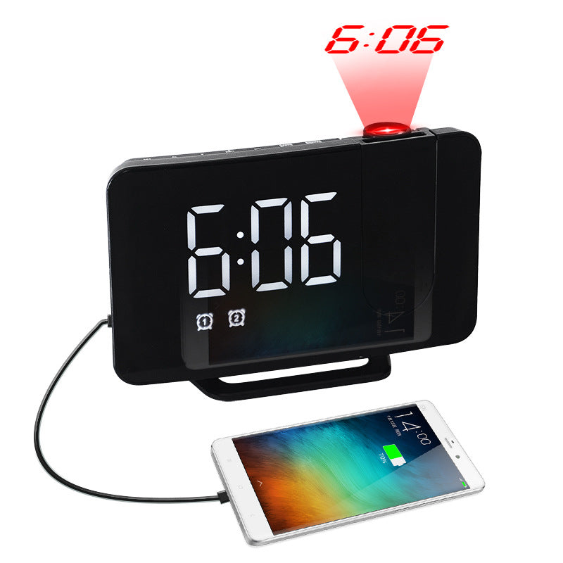 Projektionswecker mit USB-Ladefunktion und digitalem LED-Display Karnz