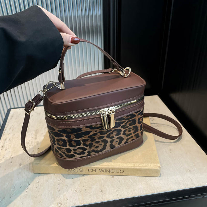 WoChic Leder- und Stoff Umhängetasche Karnz