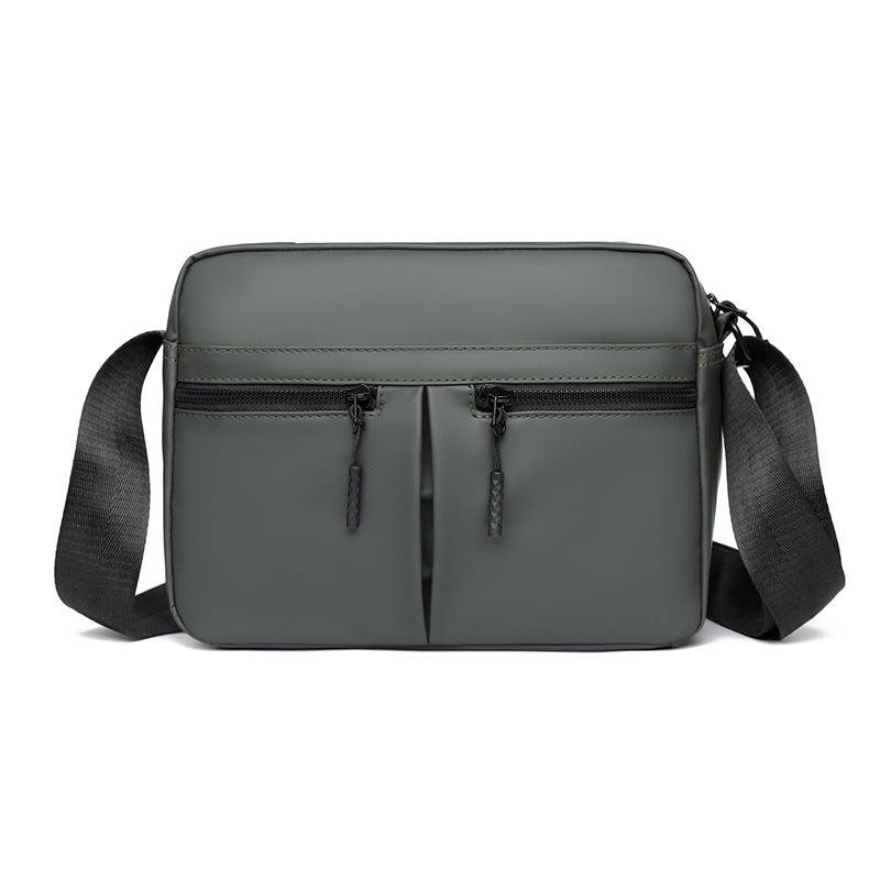 Schlanke Utility Crossbody Bag mit doppeltem Reißverschluss Karnz