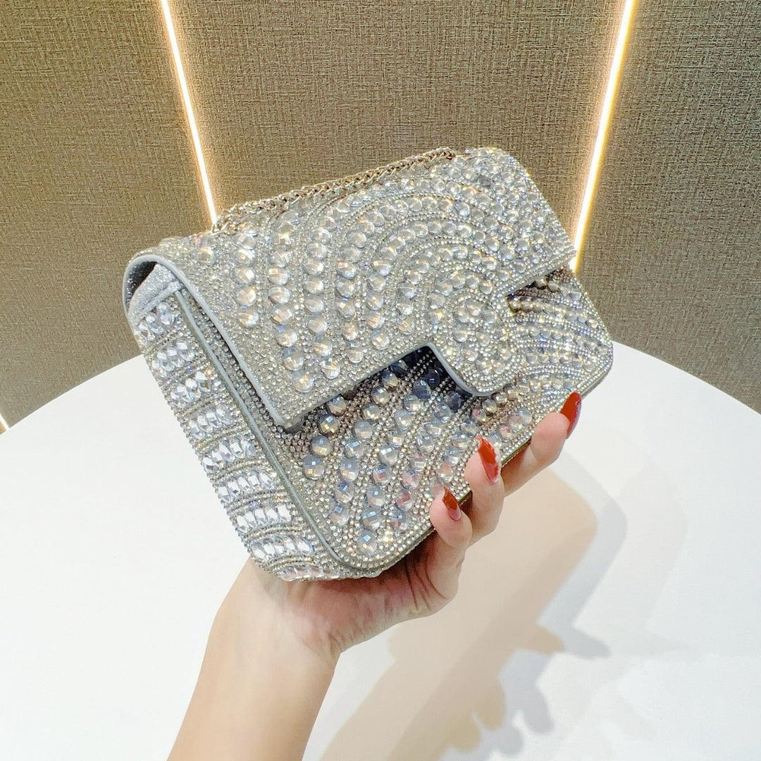 Glamouröse Kristallverzierte Abend-Clutch