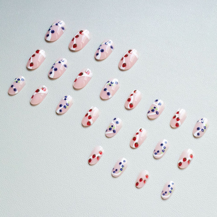 Künstlerisches durch Früchte inspiriertes Nagelkunstset