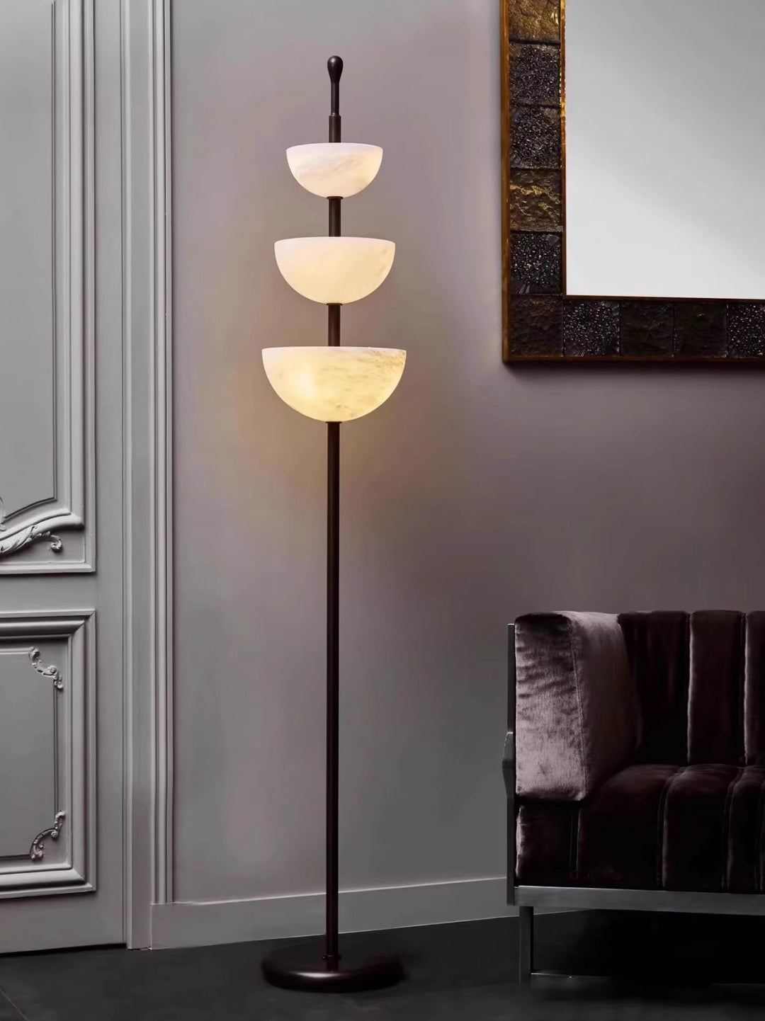 Künstlerische Alabaster Stehlampe