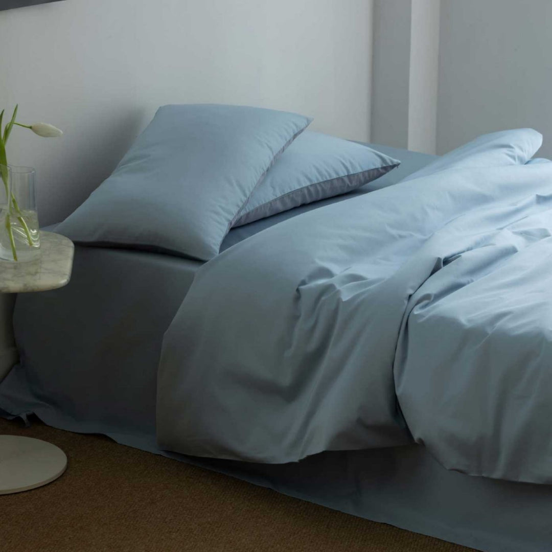 Luxuriöser Wendbarer Baumwollsatin Bettbezug Bettwäsche Set