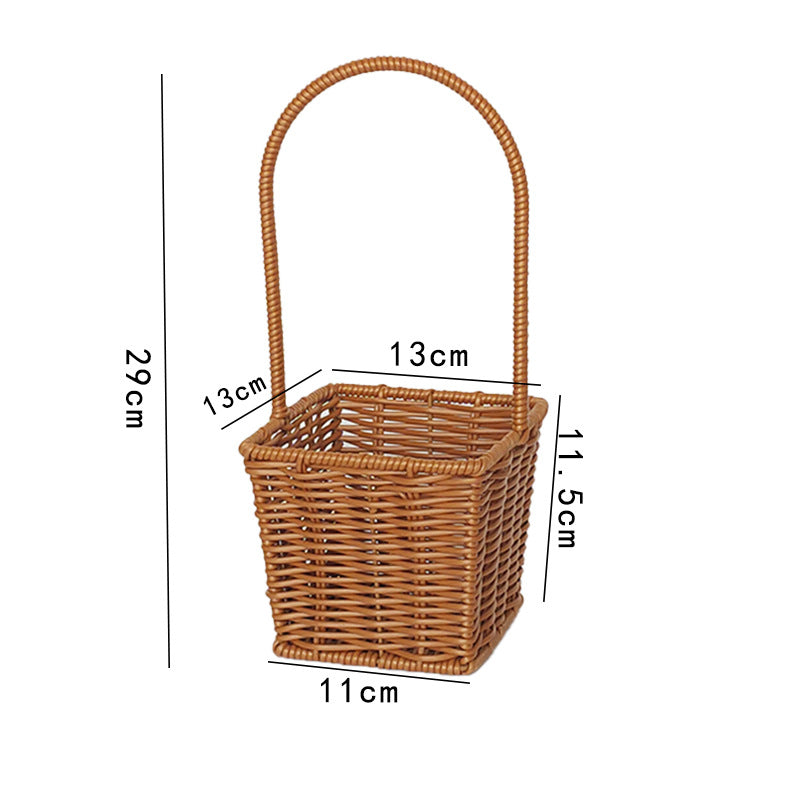Handgefertigter Rattan Aufbewahrungskorb mit Griff Karnz